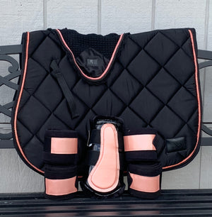 Black and Pink Saddle Pad